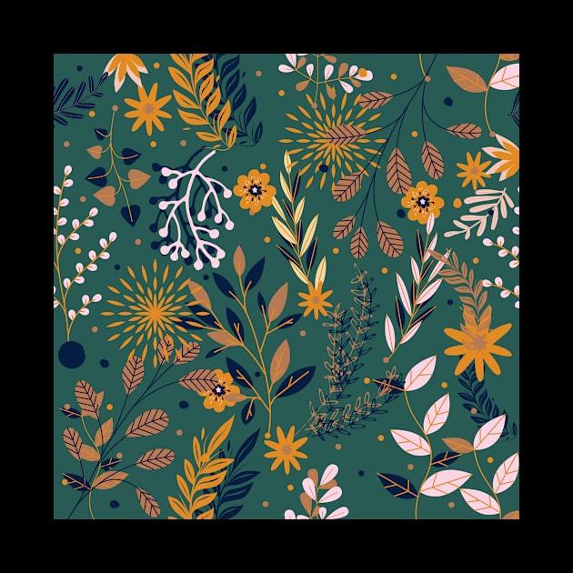 Forest Floral Print by Tezbcreates