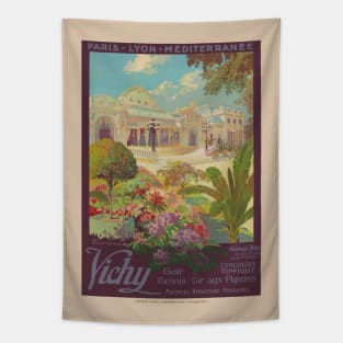 Vichy France Railroad Vintage Poster 1925 Tapestry