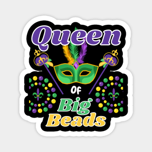 Mardi Gras Queen of big beads Magnet