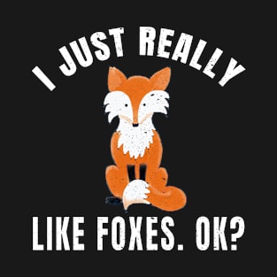 I Just Really Like Foxes Ok? product T-Shirt