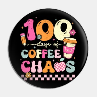 100 Days Of School Coffee Lover 100Th Day Of School Teacher Pin