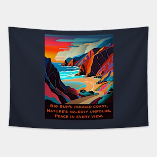 Big Sur's rugged coast, Nature's majesty unfolds, Peace in every view. Tapestry