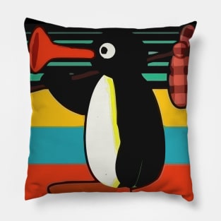 Pingu Noot Noot Motherfckers Anime Animation Adult Funny Joke Birthday Christmas Xmas Gift Men Pillow