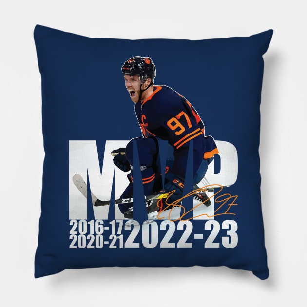 McDavid MVP 2022-23 Pillow by Nagorniak