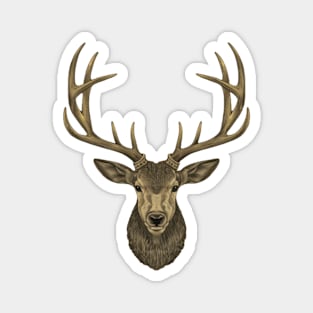 Deer Head With Trophy Antlers Magnet