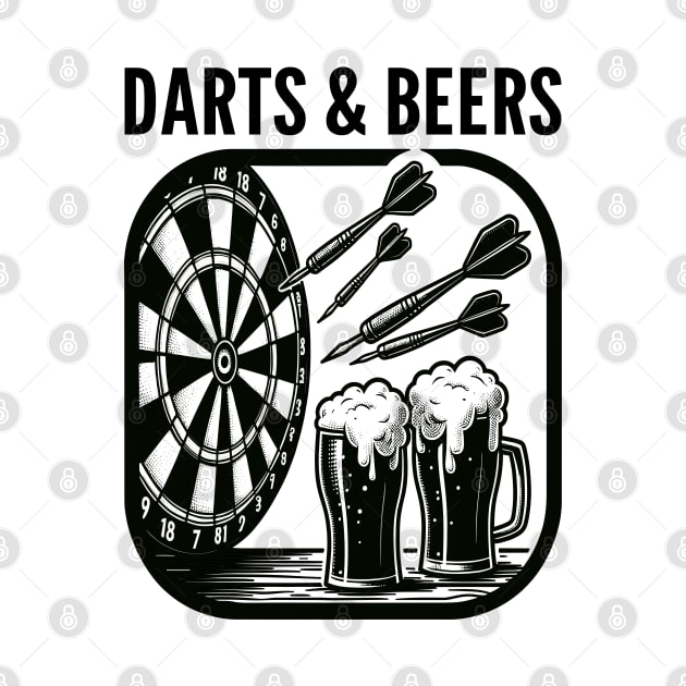 Darts and Beers, Bullseye Brew Crew by maknatess