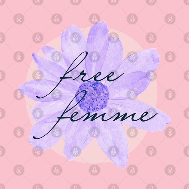 Free Femme (Purple flower delicate aesthetic) by F-for-Fab