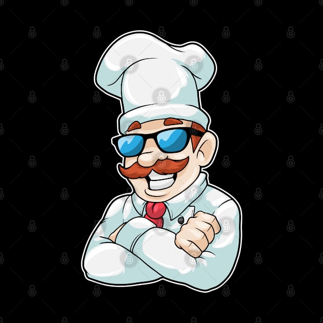 Chef with Chef's hat & funny Sunglasses by Markus Schnabel