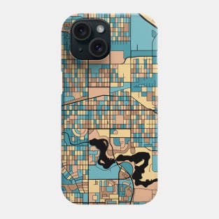 Regina Map Pattern in Mid Century Pastel Phone Case