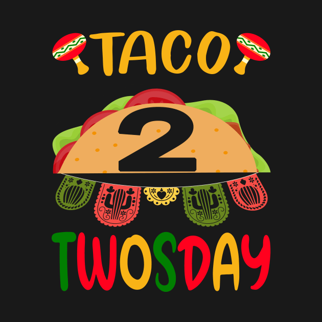 Taco Twosday Toddler Dinosaur 2nd Birthday Cinco De Mayo by melmahameed