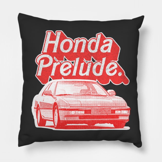 Honda Prelude (Red) /// Original Retro Design Pillow by DankFutura
