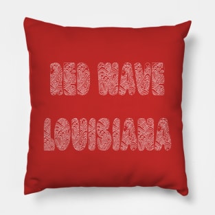 Red Wave Louisiana Pillow