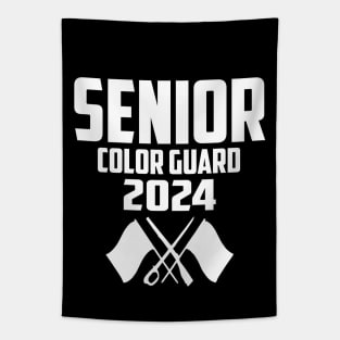 2024 Senior Color Guard Class of 2024 Marching Band Flag Tapestry