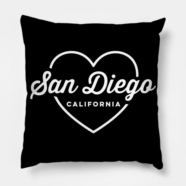 San Diego California Love Pillow by DetourShirts