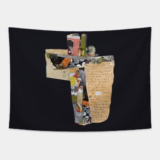 Abstract Cross Art Tshirt Tapestry