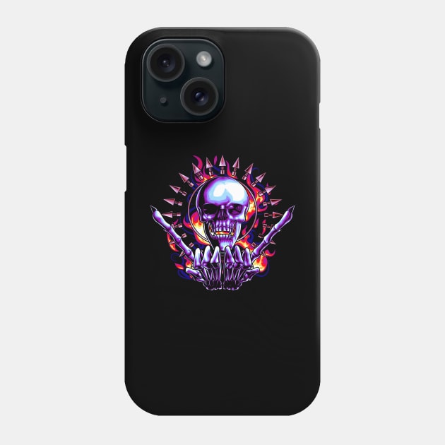 Metalhead Spirit Skull Phone Case by casikancil