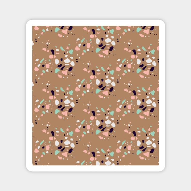 Boho Terrazzo Pattern Magnet by Pulpixel