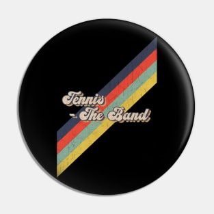 retro vintage color Tennis - The Band Pin
