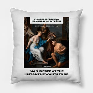 Freedom Voltaire's Quote Pillow