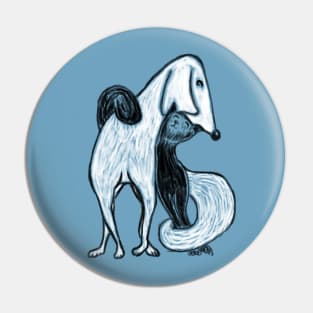 dog and cat Pin