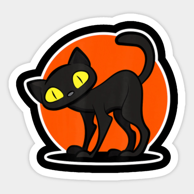 Funny Scary Halloween Cute Black Cat Women Men Kids Gift Funny