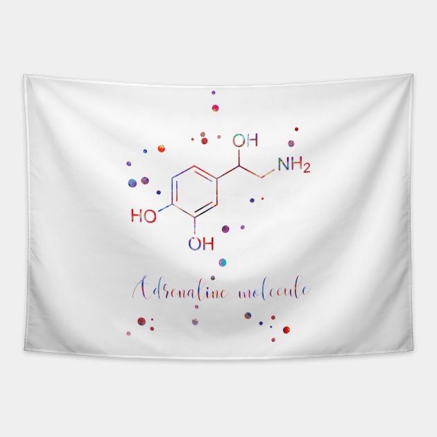 Adrenaline molecule Tapestry by RosaliArt