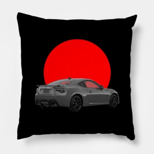 BRZ Japan Sun Grey Black Pillow