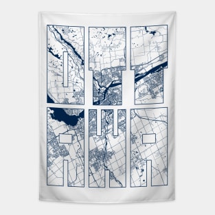 Ottawa, Ontario, Canada City Map Typography - Coastal Tapestry