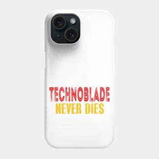 Technoblade Never Dies Blood God Pattern Clear Phone Case for