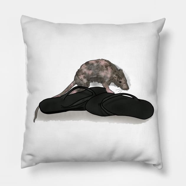 Rose's Rat - 90 day Fiance Pillow by Ofthemoral