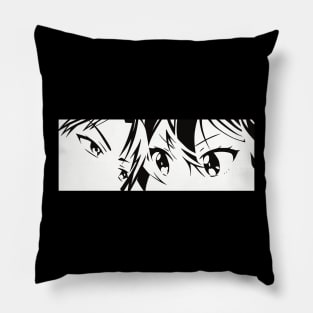 Tomo Aizawa and Junichirou Kubota Eyes from Tomo chan Is a Girl or Tomo-chan wa Onnanoko! Anime (Minimalist Style) Pillow