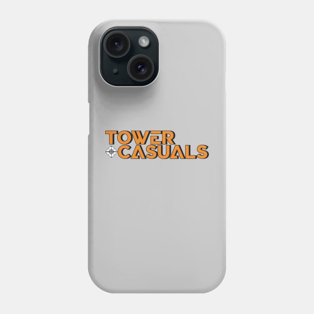 Tower Casuals Logo Orange Blue Blue Phone Case by Tower Casuals: The Destiny Podcast