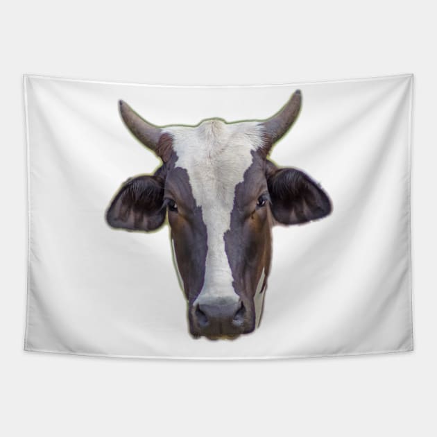 head cow Tapestry by rickylabellevie