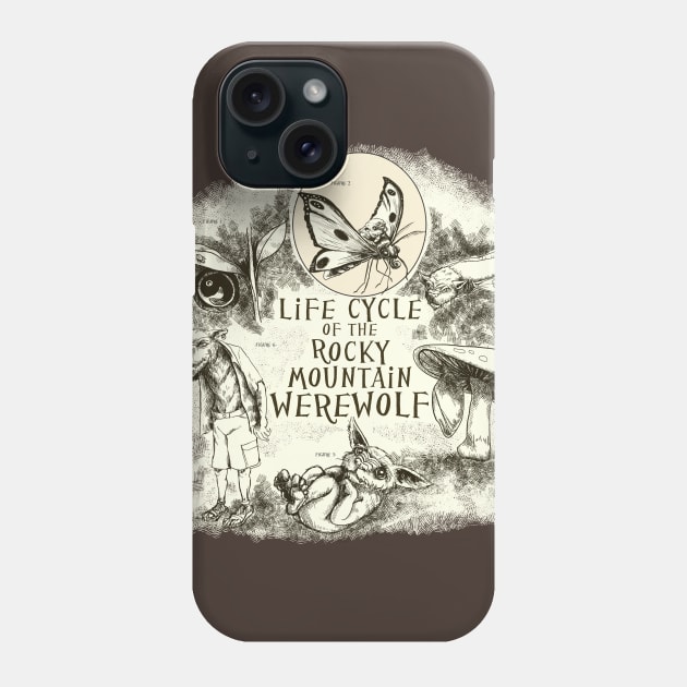 Life Cycle of the Rocky Mountain Werewolf Phone Case by pastanaut