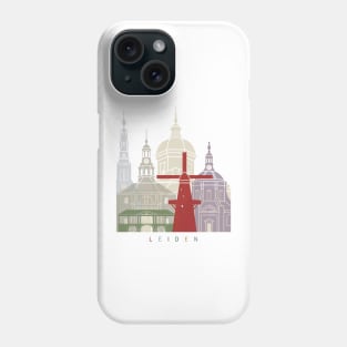 Leiden skyline poster Phone Case