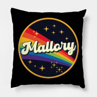 Mallory // Rainbow In Space Vintage Style Pillow