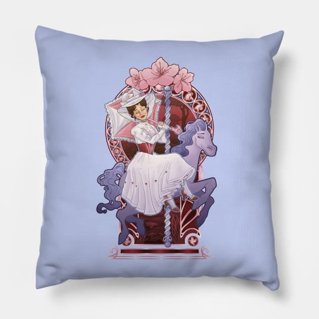 Jolly Carousel Ride Pillow by FrankSansone