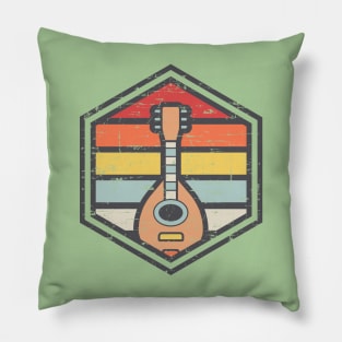 Retro Badge Mandolin Light Pillow