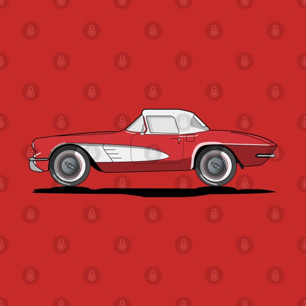 Cartoon Corvette - Vector Style by CC I Design