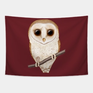 Big-Eyed Barn Owl Tapestry