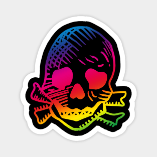 Keith Flint Skull tattoo with pride. Feel the rainbow. Magnet