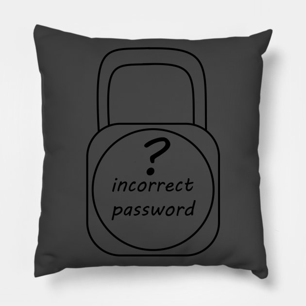 Lock incorrect password Pillow by ATTO'S GALLERY