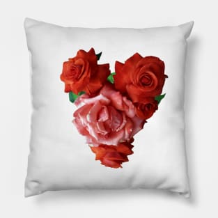 Branch of Red Roses Pillow