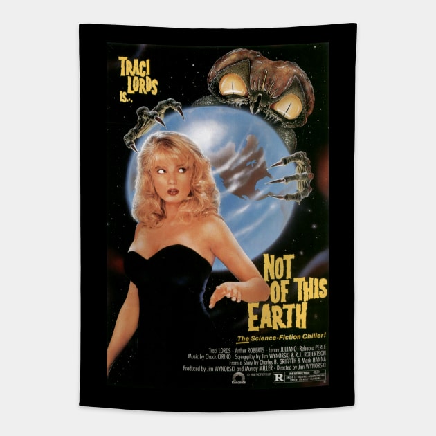 Classic Sci-Fi Movie Poster - Not of This Earth Tapestry by Starbase79