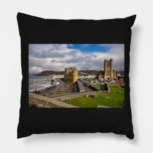 Aberystwyth from Aberystwyth Castle, Ceredigion, Wales Pillow