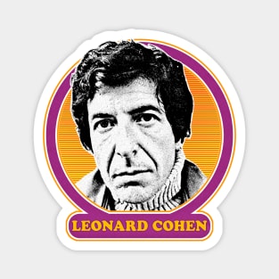 Leonard Cohen // Retro 1970s Style Fan Design Magnet