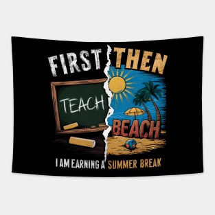 Last Day Of School Summer Break Funny Teacher Father's Day Tapestry