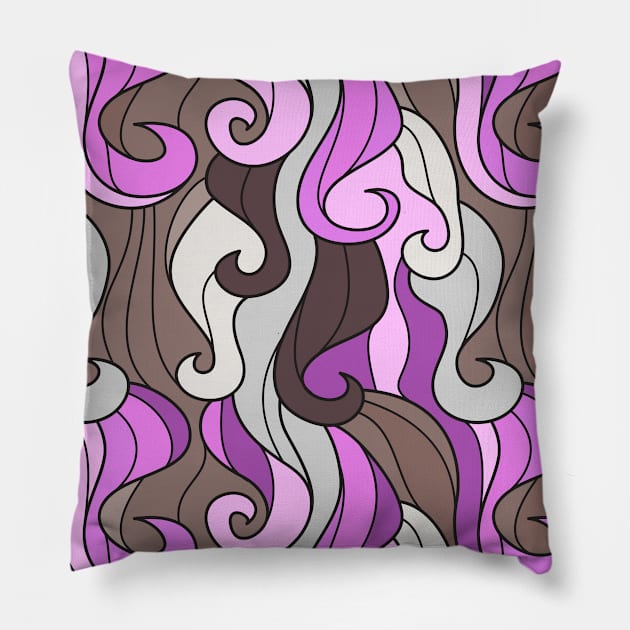 Abstract waves Pillow by Jayne