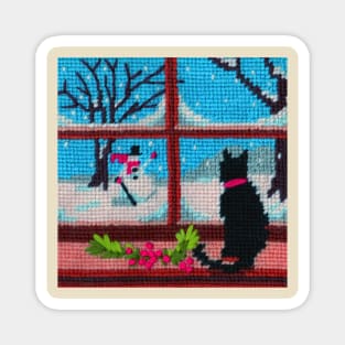 Window Cat Magnet