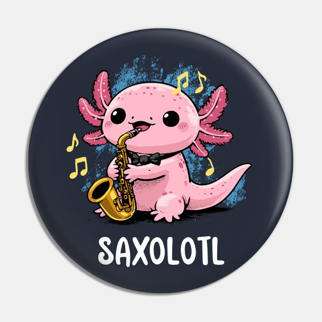 Saxy Axolotl Pin by GoshWow 